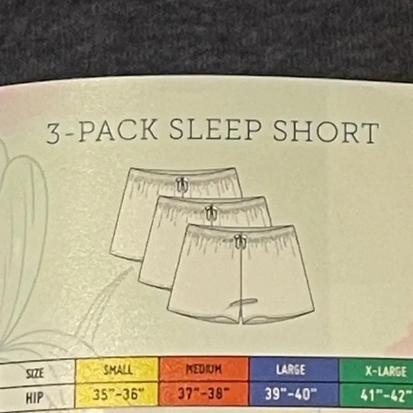Jane and Bleecker 3 pk sleep shorts - Picture 7 of 12